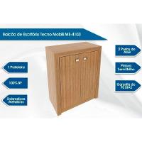 Escritório Completo 1 Mesa De Computador Me4107 + 1 Balcão Me4103 + 1 Estante Me4110 3 Peças Preto - 2