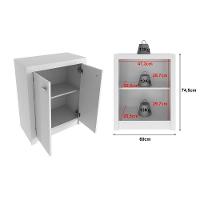 Escritório Completo 1 Mesa De Computador Me4107 + 1 Balcão Me4103 + 1 Estante Me4110 3 Peças Preto - 6