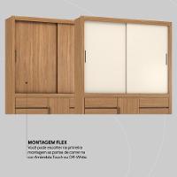 Guarda Roupa Casal 3 Portas E 6 Gavetas Arbo Amêndola Touch Off White - 2