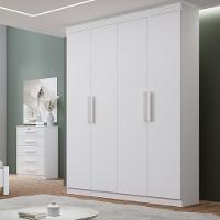Guarda Roupa 4 Portas 3 Gavetas Colibri Plus D'doro Branco - 3