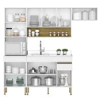 Armário De Cozinha Completa 120 Com Balcão Para Pia 9 Portas Line Freijó Supremo - 3