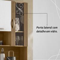 Armário De Cozinha Compacta Mdf 6 Portas Golden Plus Freijó Supremo Com Ripado - 8