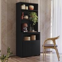 Armário Bancada De Cozinha 2 Portas Com Mesa Retrátil Duo Preto - 3