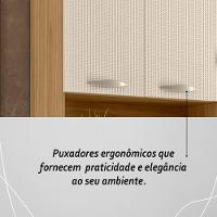 Armário De Cozinha Compacta Mdf 6 Portas Golden Plus Freijó Soft - 6