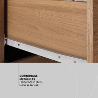 Guarda Roupa Casal 3 Portas Com Espelho E 2 Gavetas Vero Amêndola Touch Off White - 8