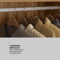 Guarda Roupa Casal 3 Portas Com Espelho E 2 Gavetas Vero Amêndola Touch Off White - 10
