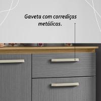 Armário De Cozinha Completa Mdf 12 Portas Com Balcão Versalhes Plus Freijó Gris - 10
