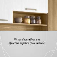 Armário De Cozinha Compacta Mdf 6 Portas Ferrara Plus Freijó Supremo Com Ripado - 7