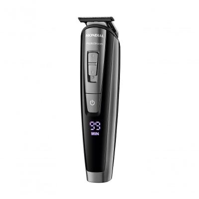 Aparador de Pelos Mondial Praticgroom BG-09 Lâmina Aço Inoxidável sem Fio Preto Bivolt
