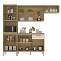 Armário De Cozinha Completa Mdf 12 Portas Com Balcão Versalhes Plus Freijó Soft - 3