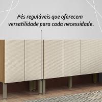 Armário De Cozinha Completa Mdf 12 Portas Com Balcão Versalhes Plus Freijó Soft - 8