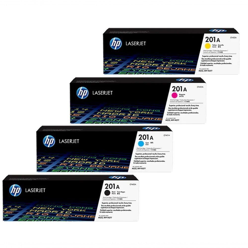Kit 4x Cores Toner Original Hp 201a M252dw M277dw B+c+y+m - 1
