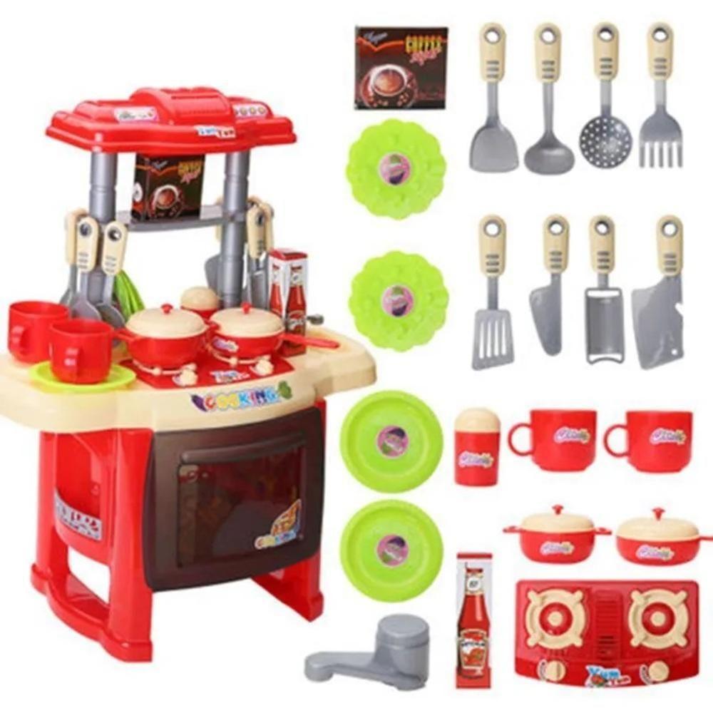 Kit Cozinha De Brinquedo Infantil Completa Solta água E Som - 1