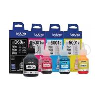 Kit 4 Refil De Tinta Brother D60 / 5001 Original 4x Cores Para Mfc-t800w Btd60bk E Bt5001 - 1