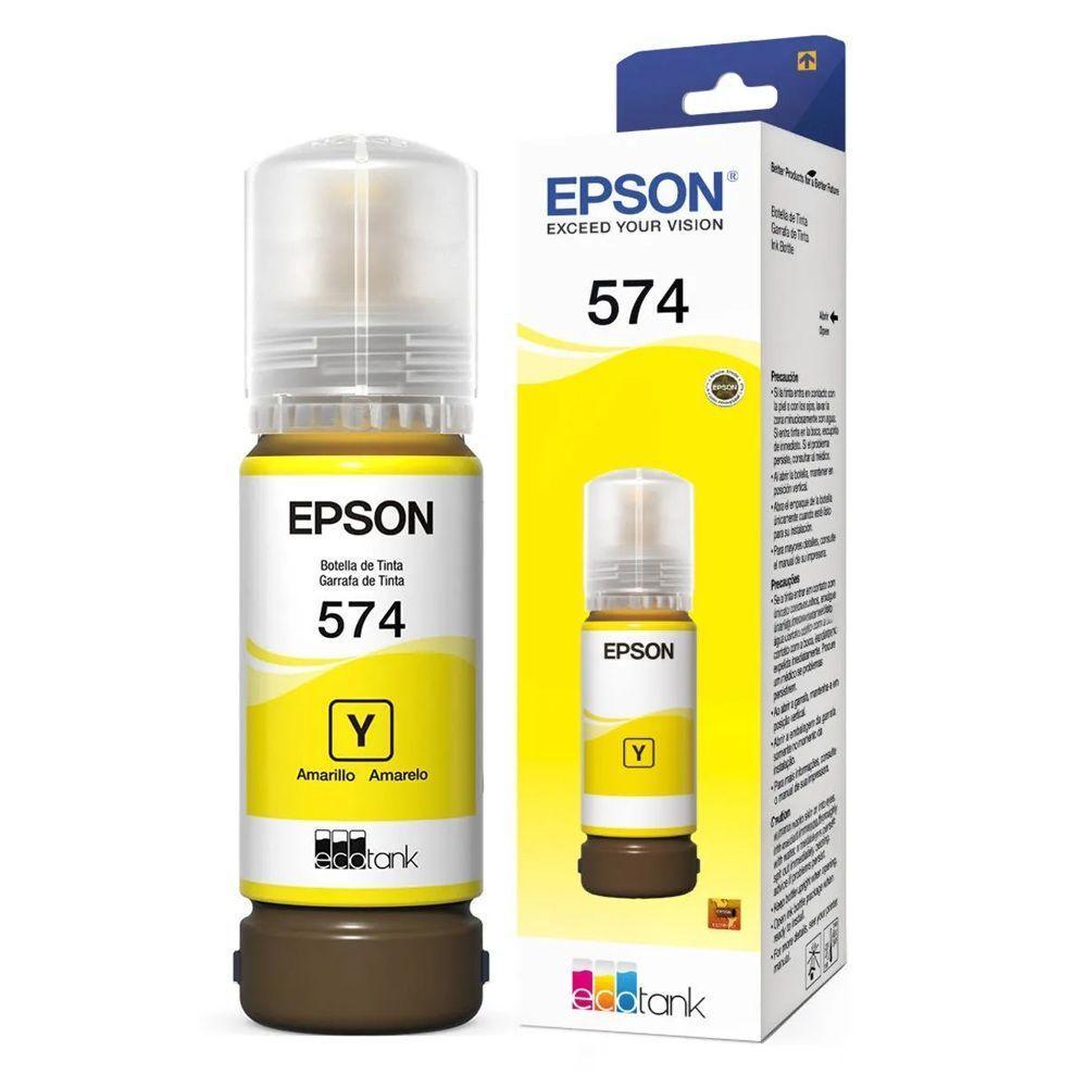 Tinta Epson T574120al T574120 T574 574 Amarelo Original L8050 L18050 L 8050 L 18050 70ml - 1
