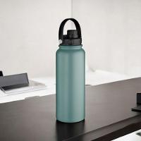 Garrafa Parede Dupla Com Alça 16 Horas Conservação Térmica Capacidade 1,1 Litro Em Aço Inox Verde - 2