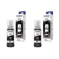 Kit Tinta Epson T574120al T574120 T574 574 2 Pretos Original L8050 L18050 L 8050 L 18050 70ml - 1
