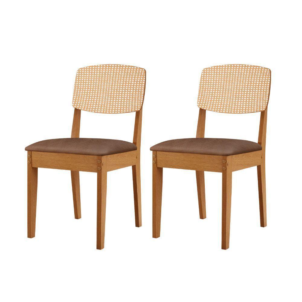 Conjunto Com 2 Cadeiras MDF Copper Premium Tork/Naturale - 1