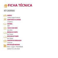 Conjunto Com 2 Cadeiras MDF Copper Premium Veludo Marrom/Naturalle - 4