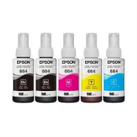 Kit Tinta Epson Original T664 5un 664 L395 L380 L375 L220 L455 - Refil - 1