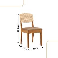 Conjunto Com 2 Cadeiras MDF Copper Premium Turim 07/Naturale - 2