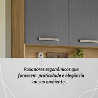 Armário De Cozinha Compacta Mdf 6 Portas 1 Gaveta Gênova Plus Freijó Gris - 7