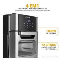 Fritadeira Air Fryer Oven Philco Sem Oleo PFR2250V 4 Em 1 12L 1800W Preto 220V - 5