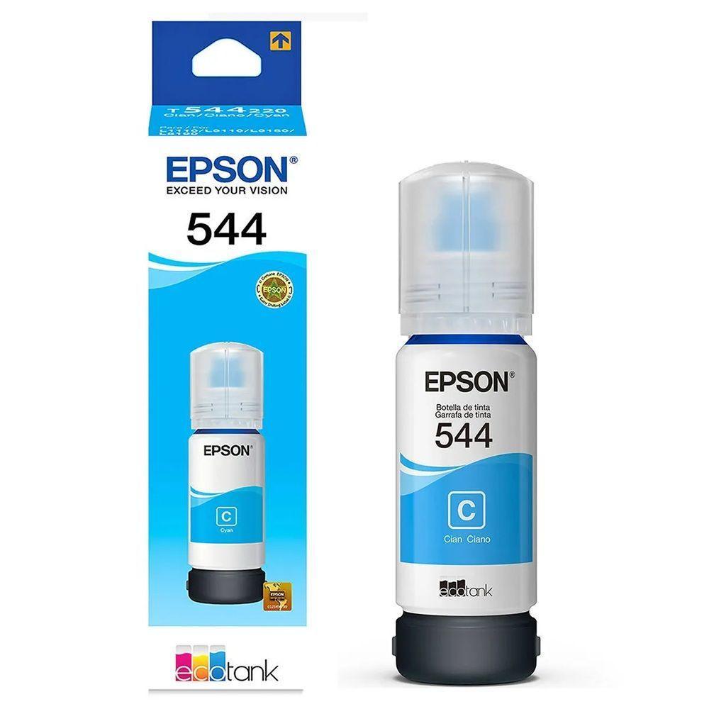 Tinta T544 544 Ciano Epson Original 120 L3150 / L3110 / L3210 / L3250 / L5190 - Refil - 1