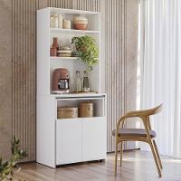 Armário Bancada De Cozinha 2 Portas Com Mesa Retrátil Duo Branco - 7