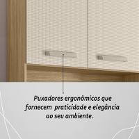 Armário De Cozinha Compacta Mdf 6 Portas Modena Plus Freijó Soft - 7