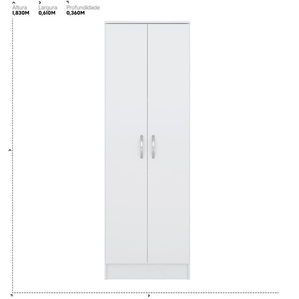 Armário Multiuso Sapateira 2 Portas Golden Branco - 2