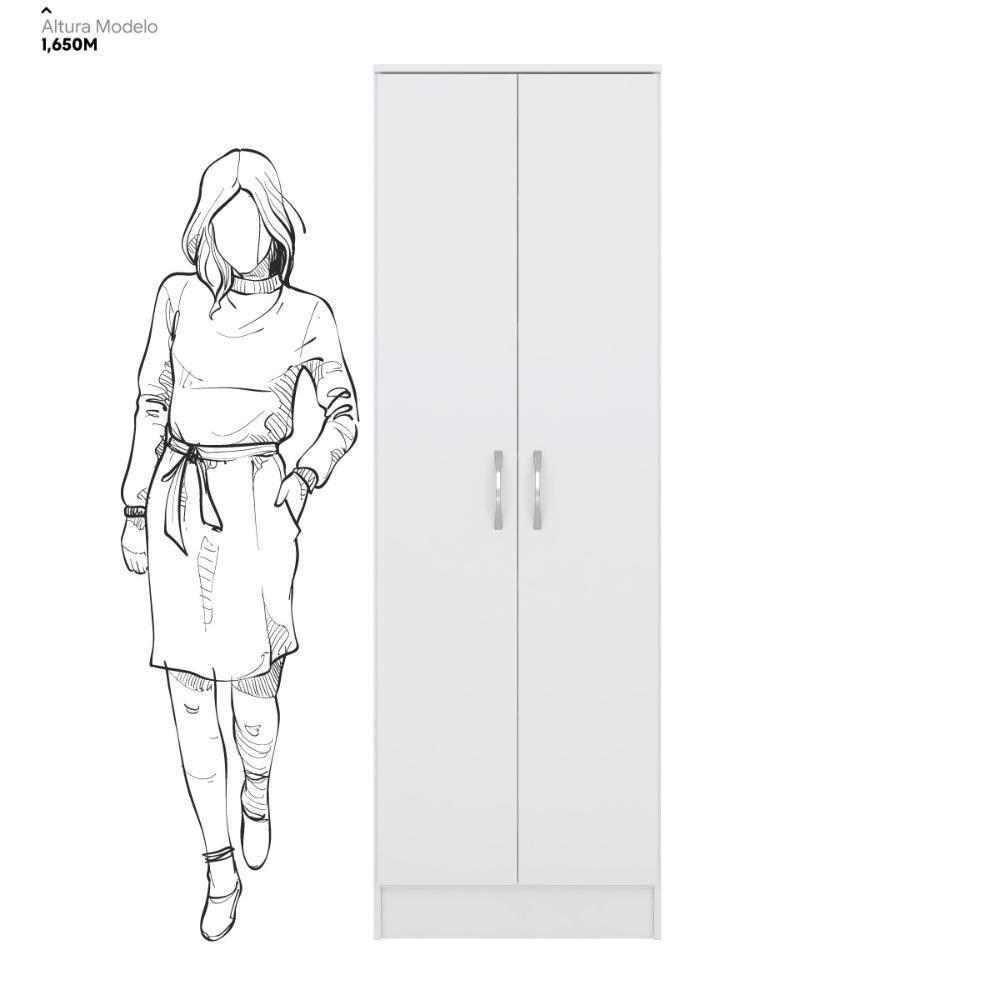 Armário Multiuso Sapateira 2 Portas Golden Branco - 4