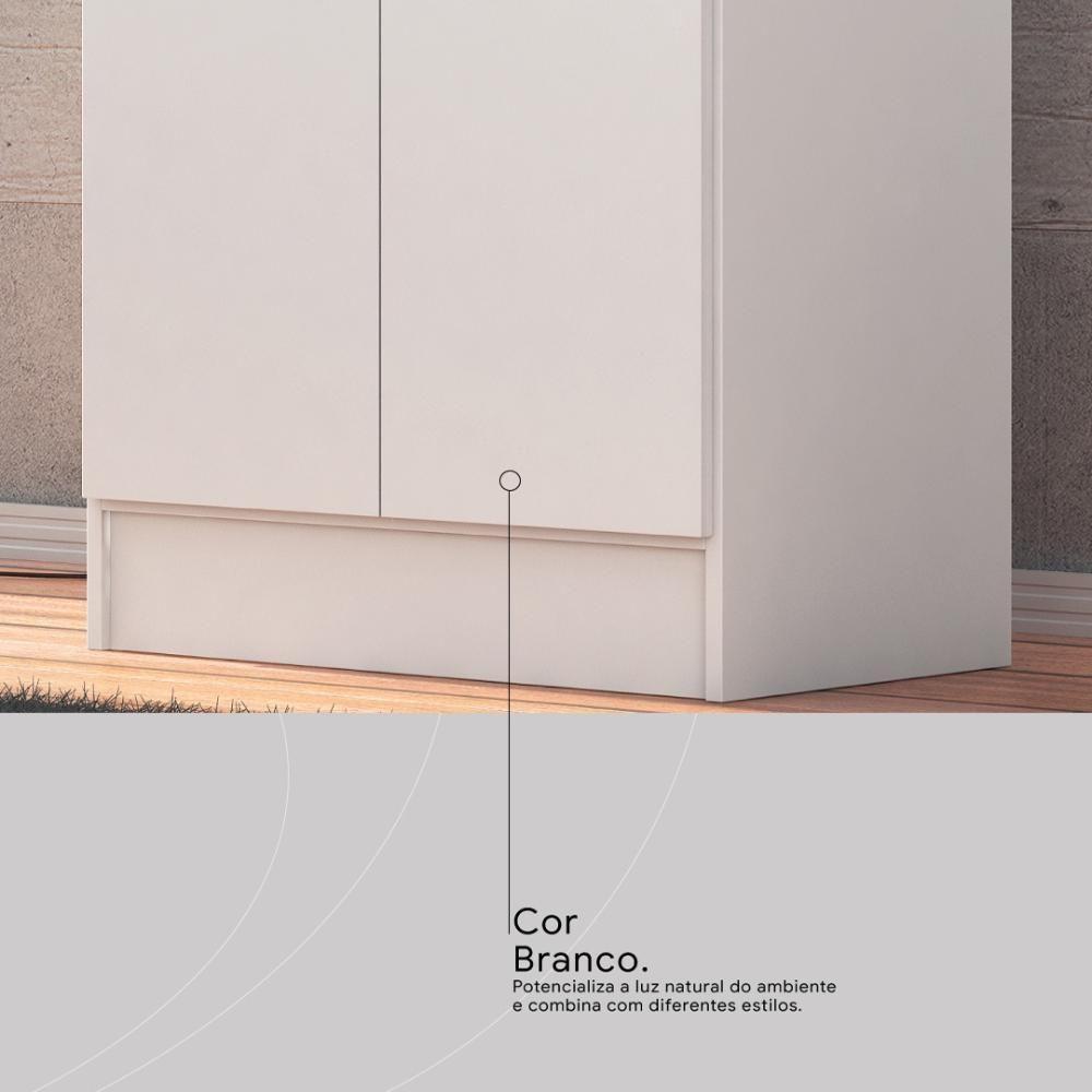 Armário Multiuso Sapateira 2 Portas Golden Branco - 7