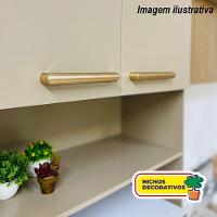 Armário De Cozinha Completa Com Balcão Com Tampo 12 Portas Urbane Freijó Vanilla Com Ripado - 10