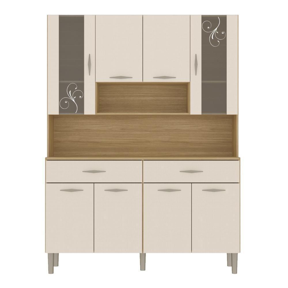 Armário De Cozinha Compacta Mdf 8 Portas Golden Plus Freijó Soft - 9