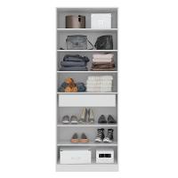 Armário Multiuso Sapateira 2 Portas Com Espelho E 1 Gaveta Grife Branco - 3