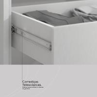 Armário Multiuso Sapateira 2 Portas Com Espelho E 1 Gaveta Grife Branco - 5