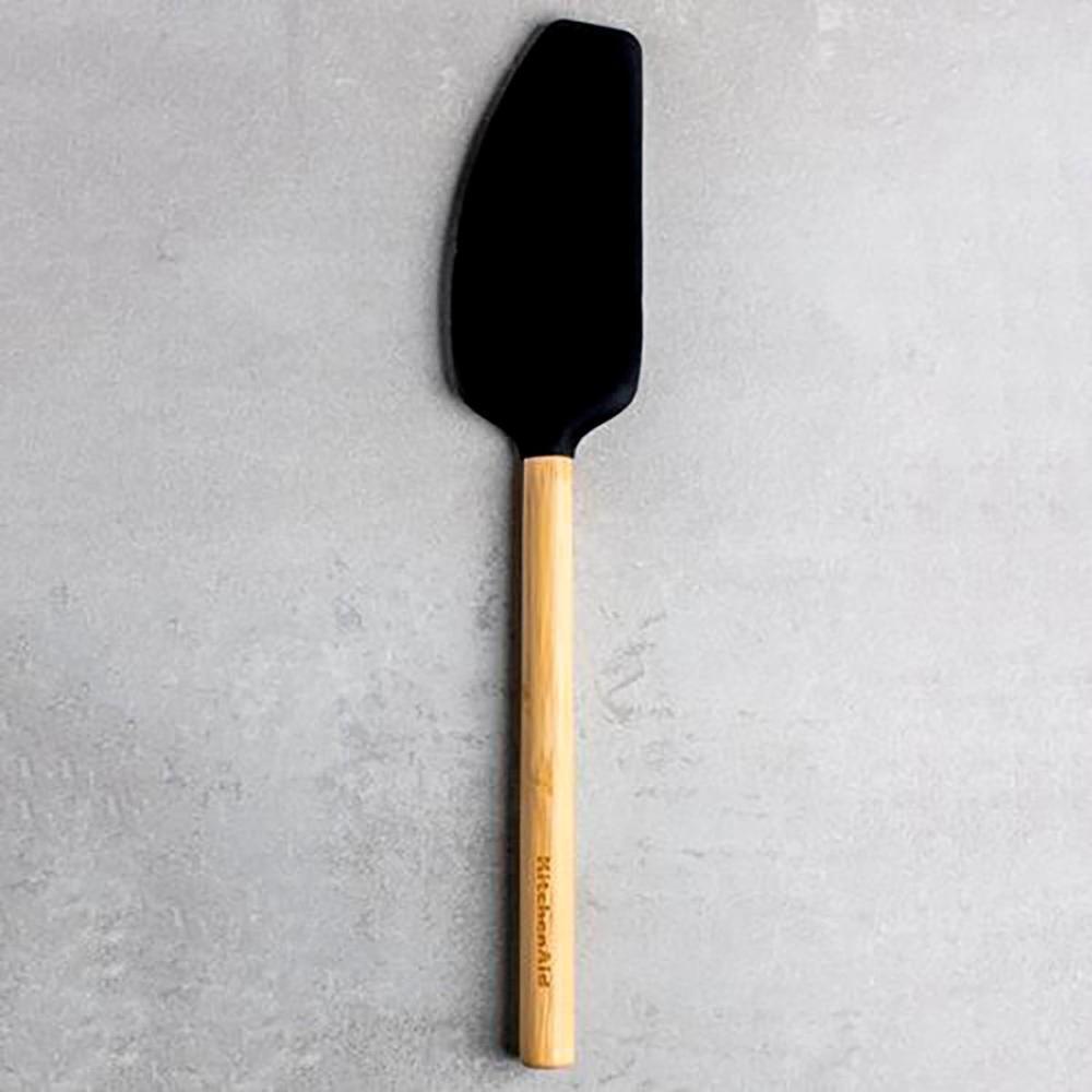 Espátula Batedora Bambu E Silicone Preto Cozinha Kitchenaid - 4