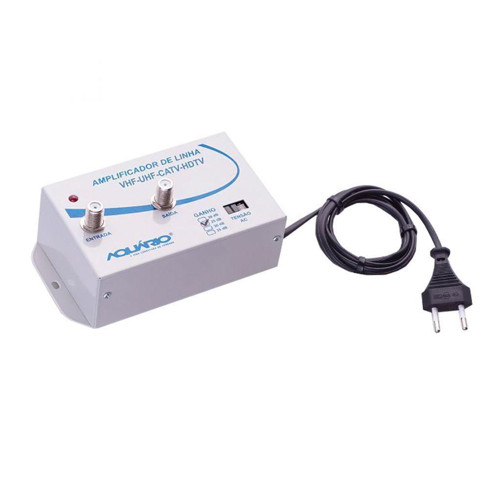 Amplificador De Linha Para Tv Aquario Al-25 25db Bivolt - 2