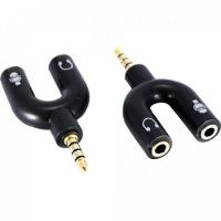 Adaptador P2 4c X 2j2 Estéreo Níquel Adap0066 Preto... - 1
