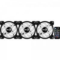 Kit 3 Coolers Aerocool Saturn 12 Pro Argb + Hub + Controle - 3