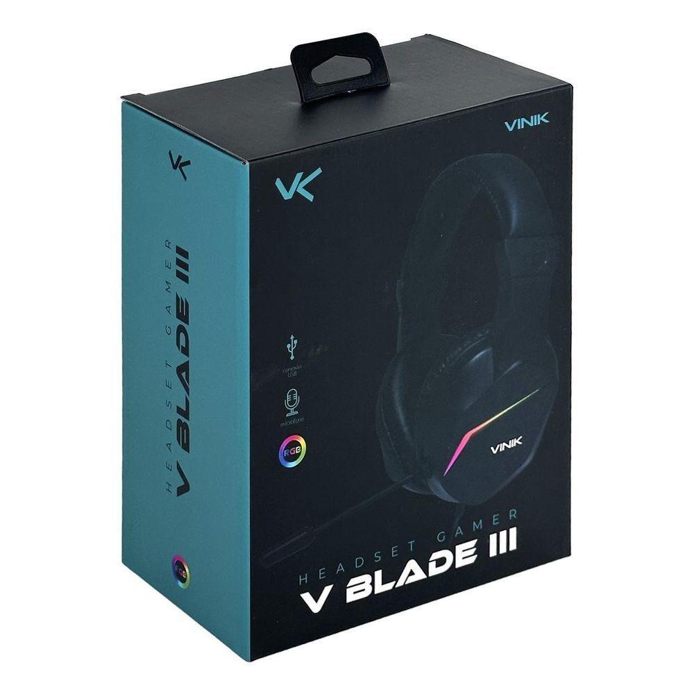 Fone De Ouvido Headset Gamer Vinik V Blade Iii Usb - Led... - 2