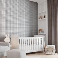 Papel De Parede Revoada Xadrez Picnic Pincelada Cinza 4432 - 2