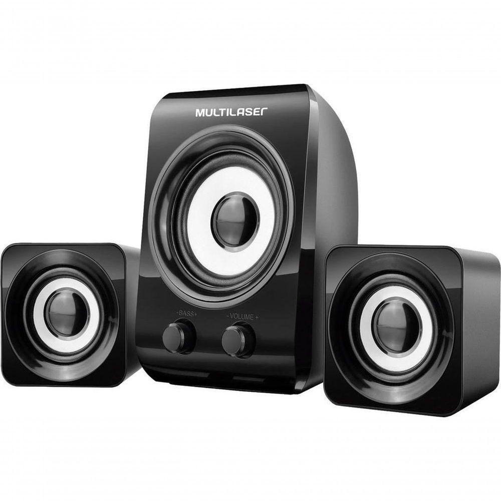 Caixa De Som Multimídia 2.1 8w+3w Rms Preto Sp172 - 1