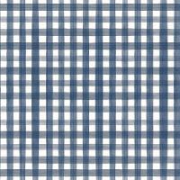 Papel De Parede Revoada Xadrez Picnic Pincelada Azul 4428 - 1