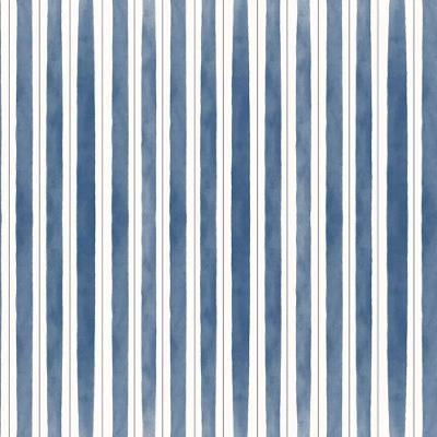 Papel De Parede Revoada Listrado Pincelada Azul 4429
