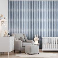 Papel De Parede Revoada Listrado Pincelada Azul 4429 - 2