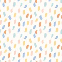 Papel De Parede Revoada Mini Pinceladas Amarelo, Azul E Vermelho 4411 - 1