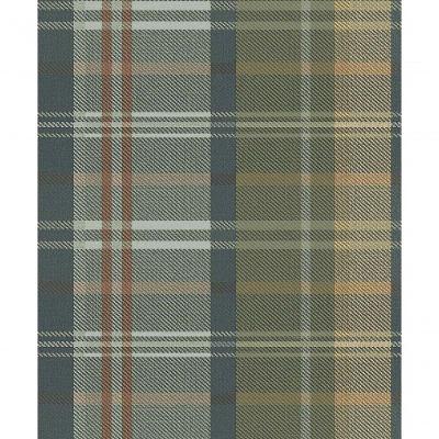 Papel De Parede Botany House Xadrez Verde 15506