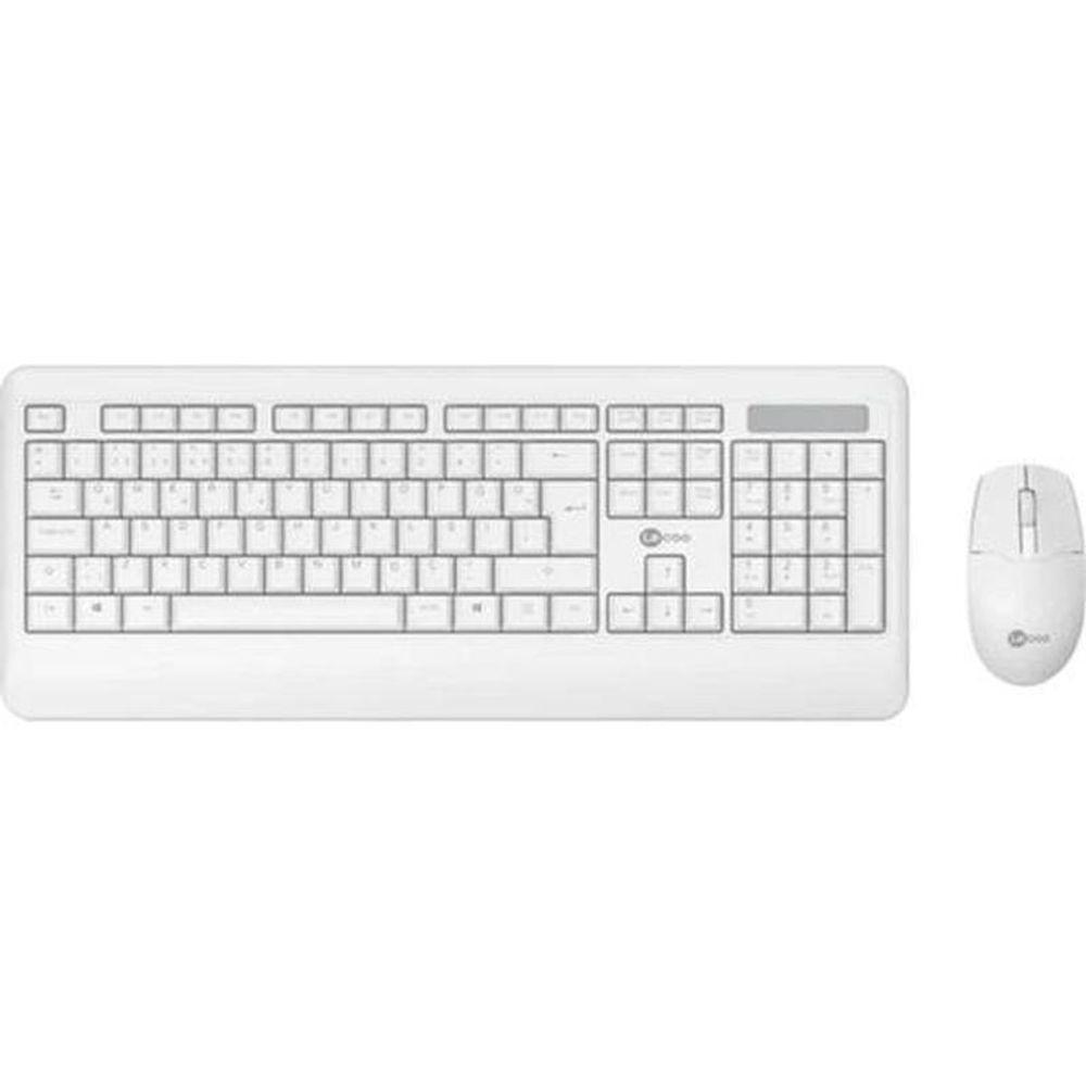 Kit Teclado E Mouse Sem Fio Lecoo Kw202 Branco - 1